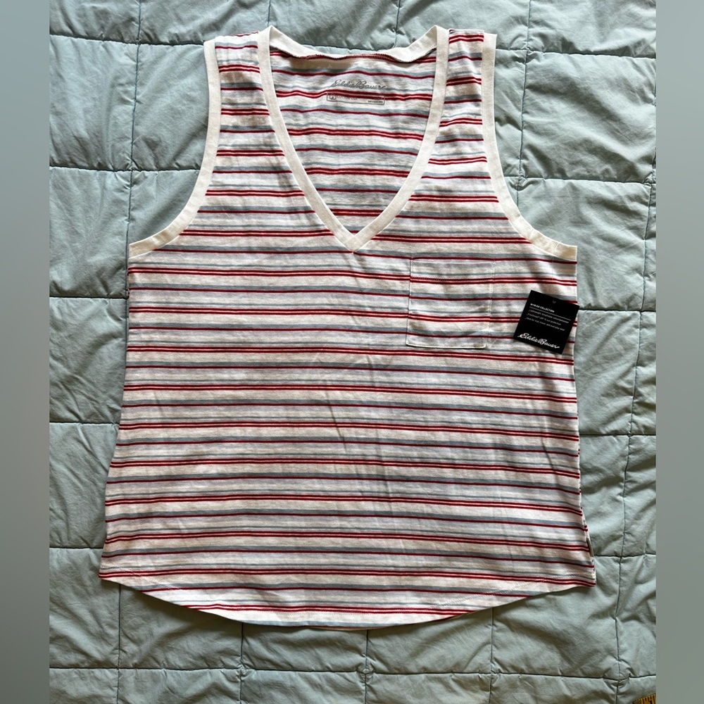 NWT Eddie Bauer striped tank size L